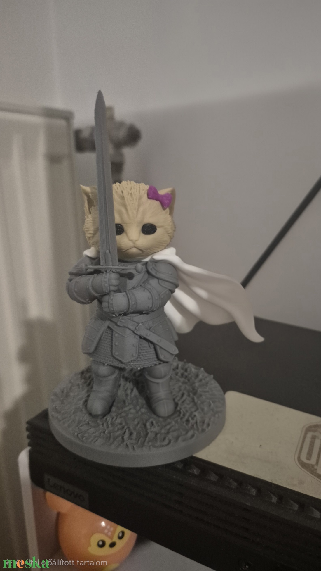 Kitten Knight mém 3D nyomtatott figura - otthon & életmód - dekoráció - asztal és polc dekoráció - asztaldísz - Meska.hu