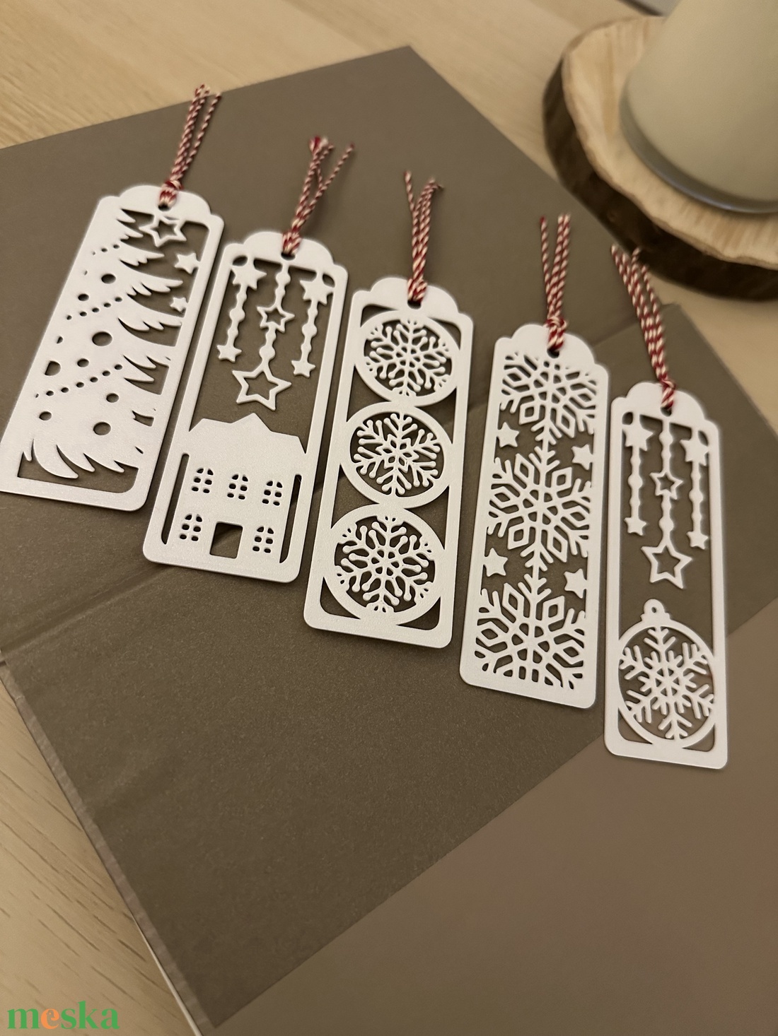 Karácsonyi könyvjelző  - könyv & zene - könyvjelző - Meska.hu