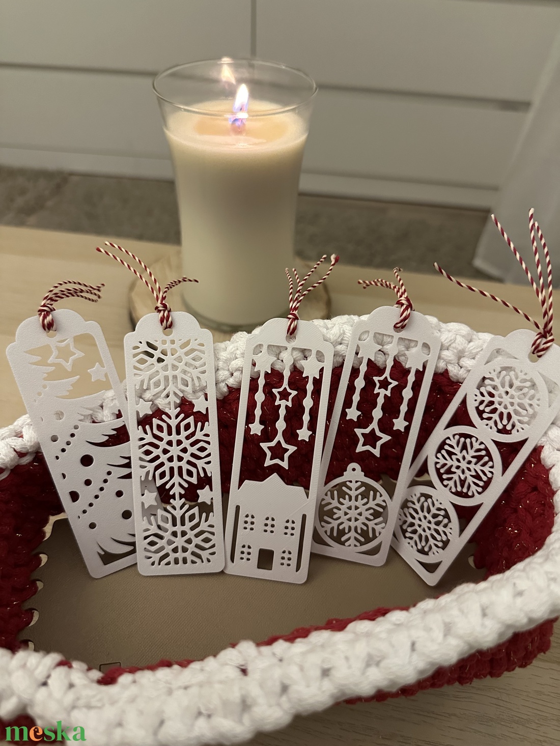 Karácsonyi könyvjelző  - könyv & zene - könyvjelző - Meska.hu