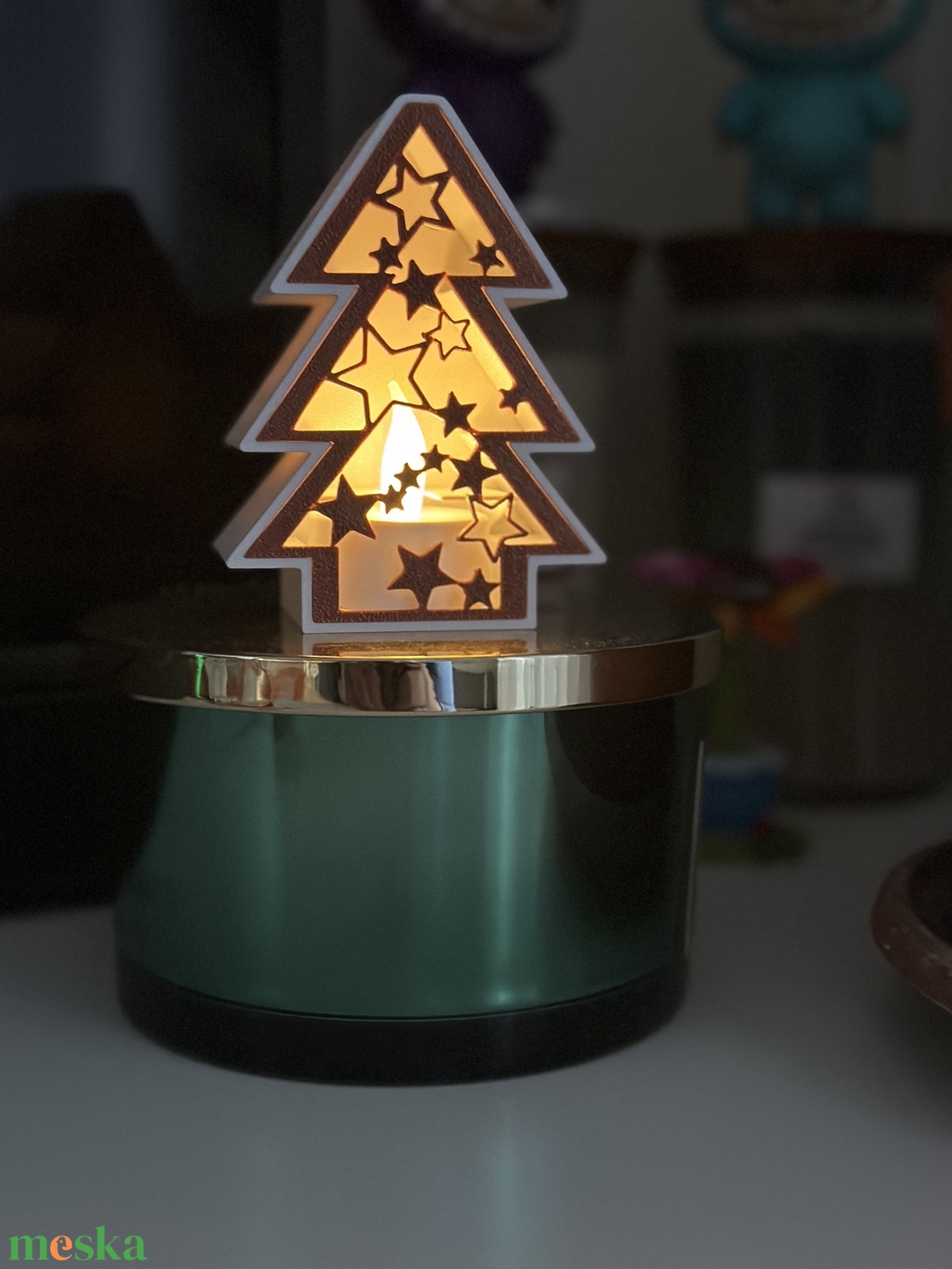 Karácsonyfa alakú ledes mécsestartó - karácsony - adventi díszek - adventi asztaldísz - Meska.hu Karácsonyfa alakú ledes mécsestartó - karácsony - adventi díszek - adventi asztaldísz - Meska.hu