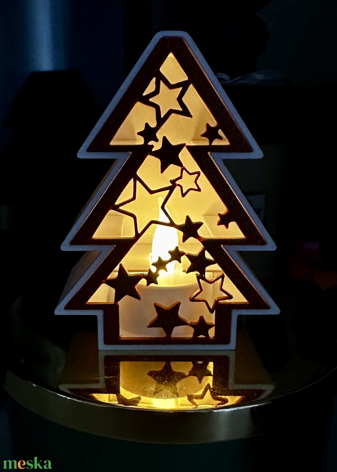 Karácsonyfa alakú ledes mécsestartó - karácsony - adventi díszek - adventi asztaldísz - Meska.hu Karácsonyfa alakú ledes mécsestartó - karácsony - adventi díszek - adventi asztaldísz - Meska.hu