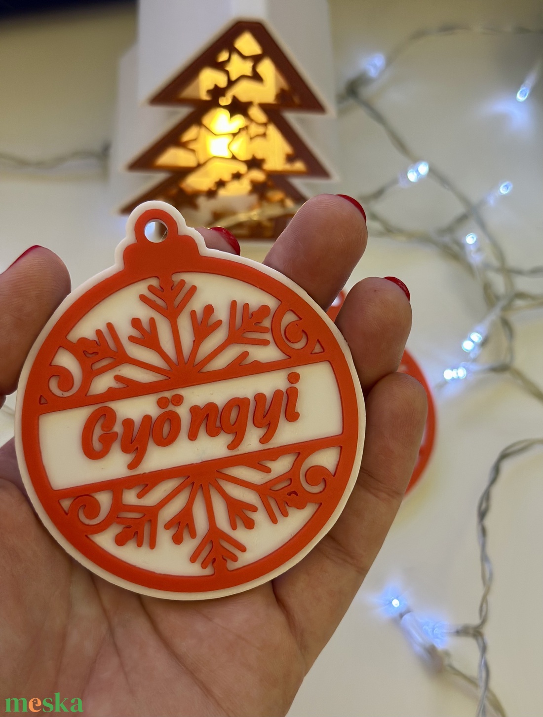 Egyedi karácsonyfadísz, ajándékkísérő - karácsony - karácsonyi ajándékozás - karácsonyi képeslap, üdvözlőlap, ajándékkísérő - Meska.hu