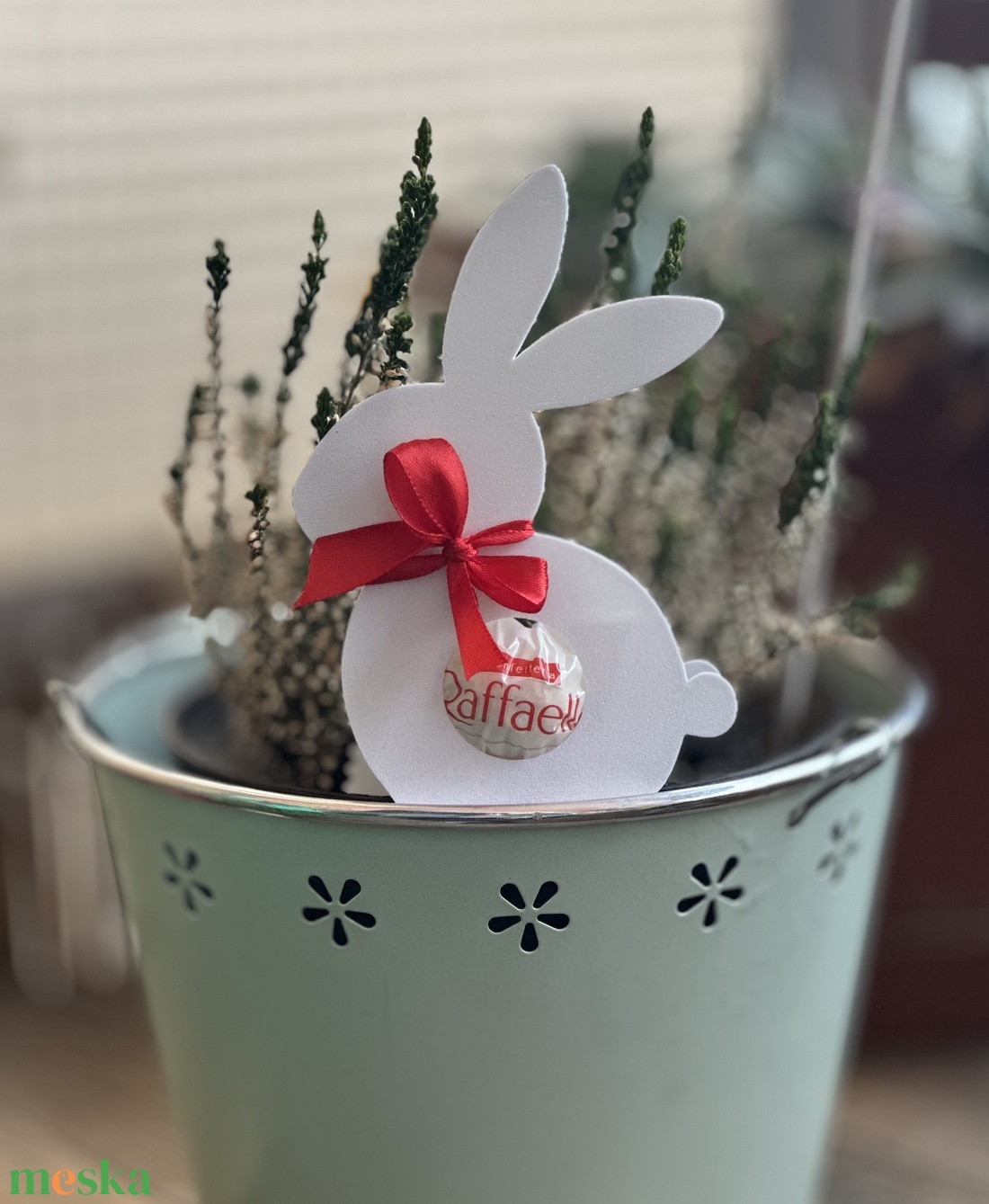 Csokiátadó nyuszi - otthon & életmód - papír, írószer - ajándékozás kellékei - ajándékkísérő - Meska.hu