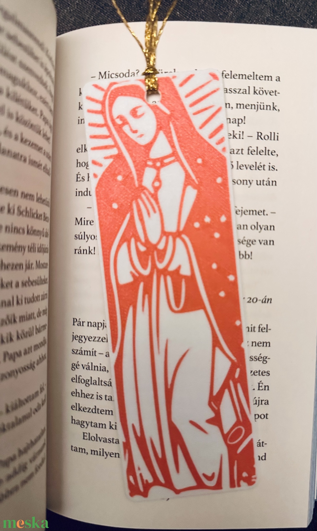 Szűz Mária mintájú könyvjelző - könyv & zene - könyvjelző - Meska.hu