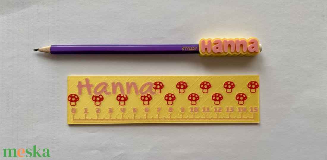 Egyedi vonalzó, ceruzajelölő és ceruza szett - otthon & életmód - papír, írószer - ceruza & toll - Meska.hu