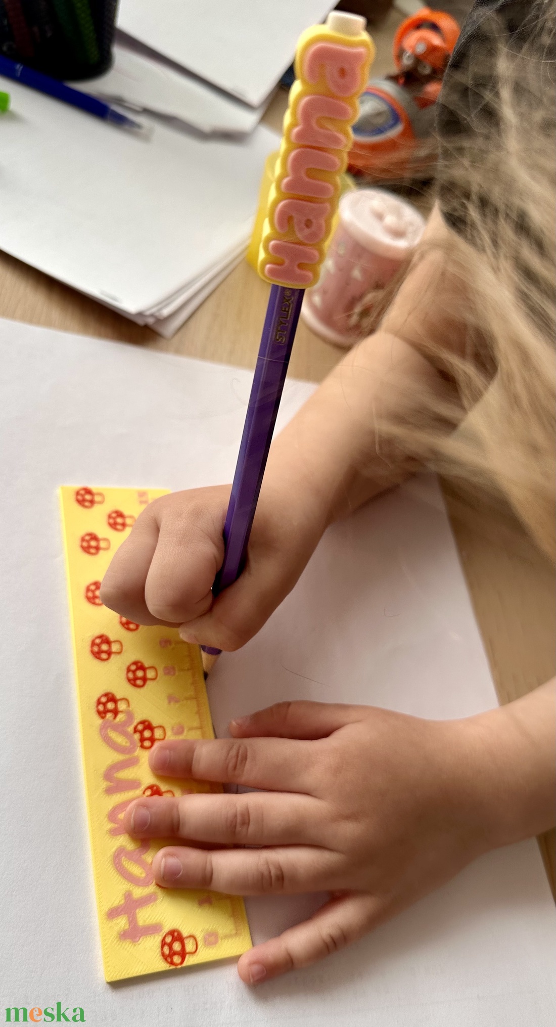 Egyedi vonalzó, ceruzajelölő és ceruza szett - otthon & életmód - papír, írószer - ceruza & toll - Meska.hu