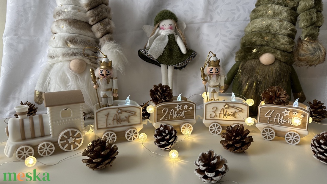 Karácsonyi / adventi kis vonat - 3D nyomtatott karácsonyi különlegesség - karácsony - mikulás - mikulás ajándékok - Meska.hu