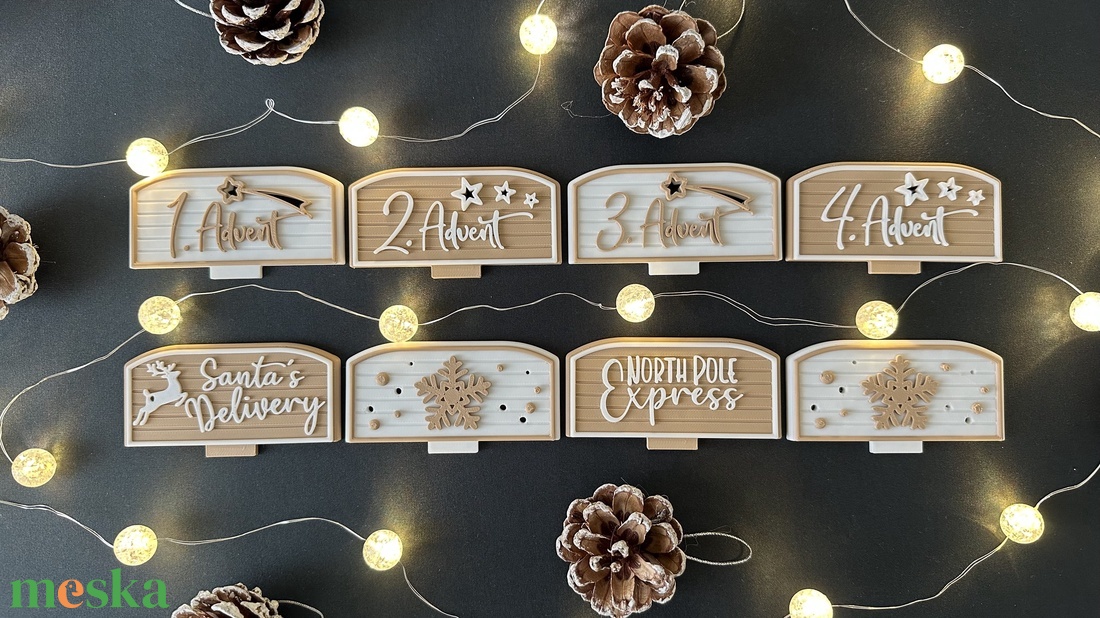 Karácsonyi / adventi kis vonat - 3D nyomtatott karácsonyi különlegesség - karácsony - mikulás - mikulás ajándékok - Meska.hu