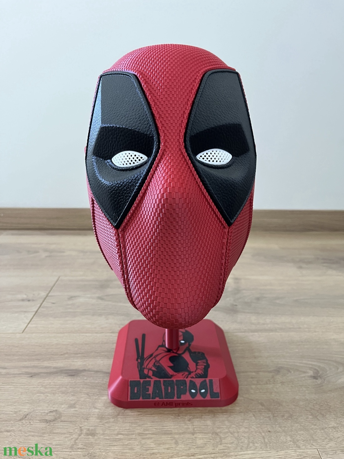 Deadpool Cosplay Maszk / Sisak + AJÁNDÉK Egyedi Tartó Állvány! - ruha & divat - jelmez & álarc - álarc - Meska.hu