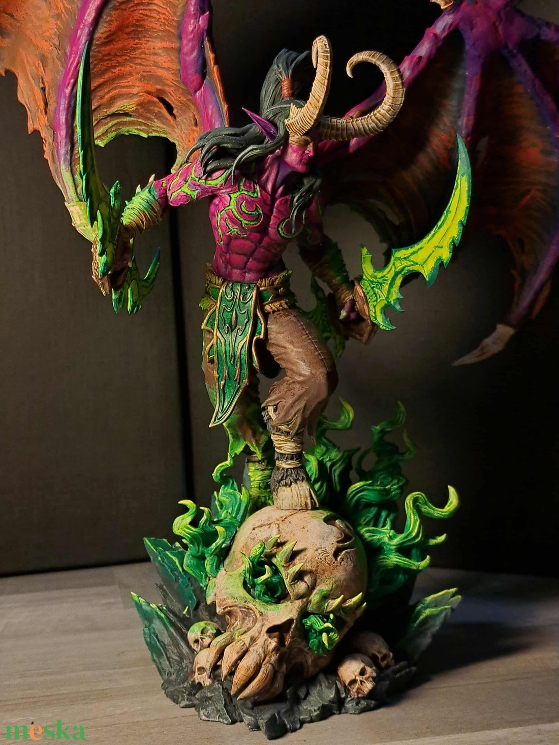 Illidan Stormrage szobor - Word Of Warcraft - művészet - makett, modell - Meska.hu