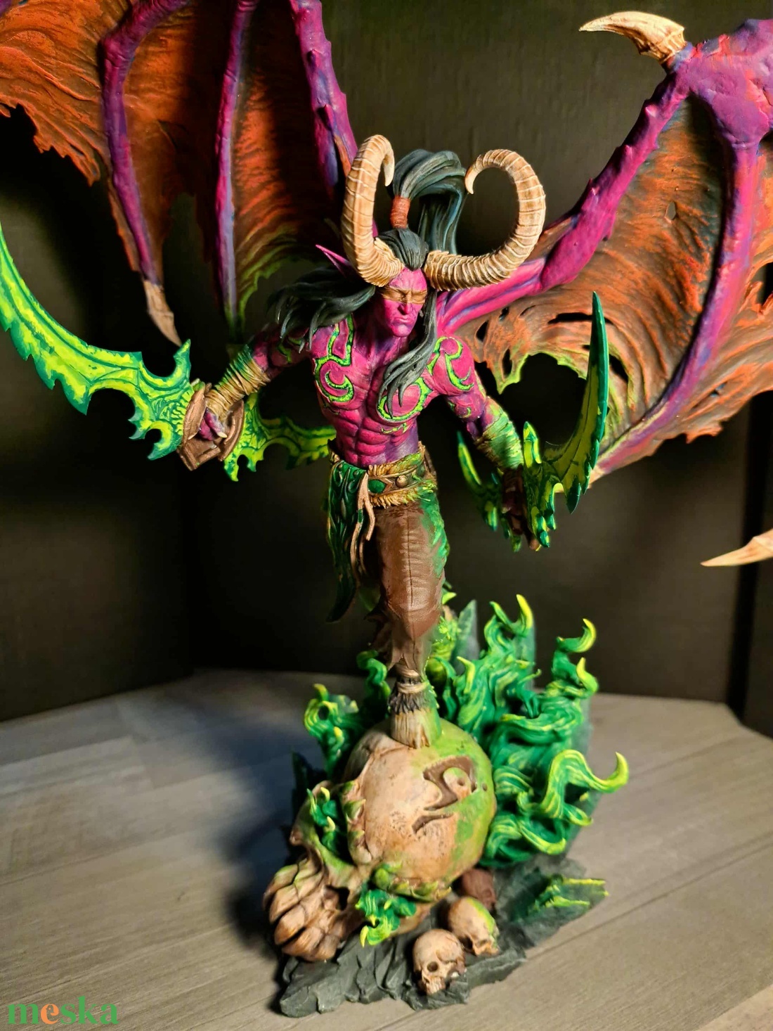 Illidan Stormrage szobor - Word Of Warcraft - művészet - makett, modell - Meska.hu