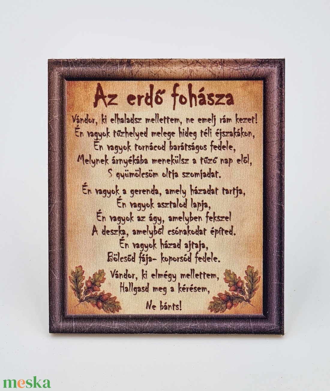 Hűtőmágnes - Az erdő fohásza 6x7cm - otthon & életmód - konyhafelszerelés, tálalás - konyhai dekoráció - hűtőmágnes - Meska.hu