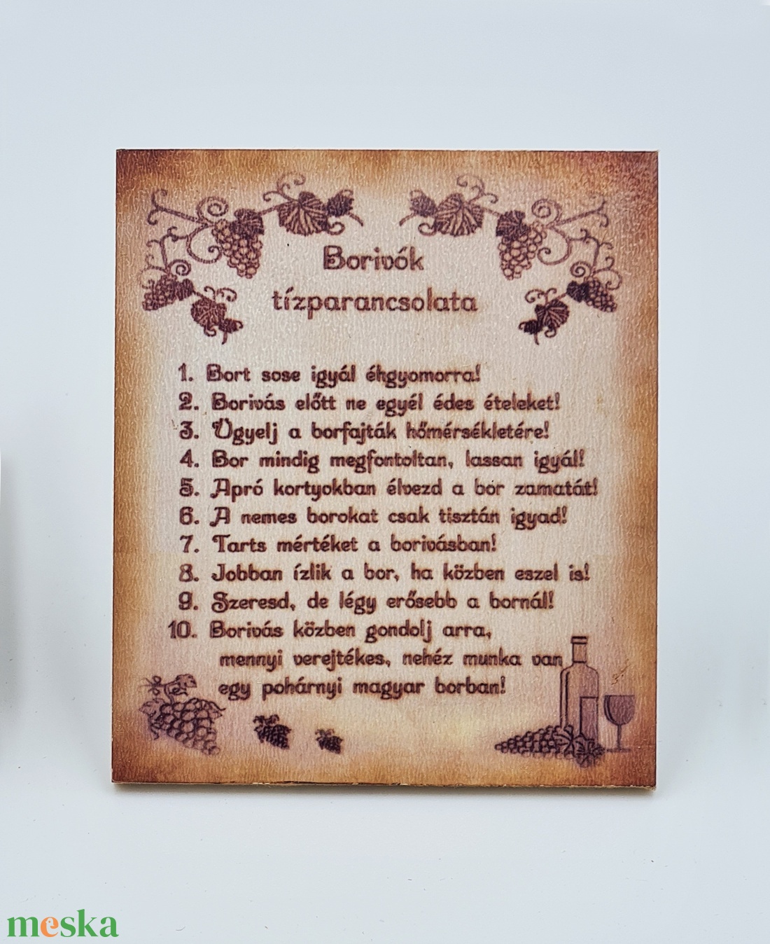 Hűtőmágnes - Borivók tízparancsolata 6x7cm - otthon & életmód - konyhafelszerelés, tálalás - konyhai dekoráció - hűtőmágnes - Meska.hu Hűtőmágnes - Borivók tízparancsolata 6x7cm - otthon & életmód - konyhafelszerelés, tálalás - konyhai dekoráció - hűtőmágnes - Meska.hu