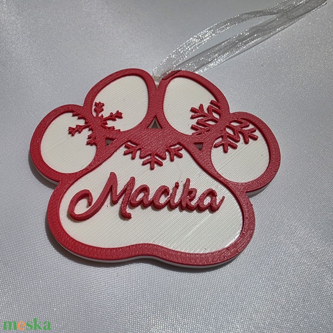 Karácsonyfa Neves kutyás/macskás/sima dísz - karácsony - karácsonyi lakásdekoráció - karácsonyfadíszek - Meska.hu