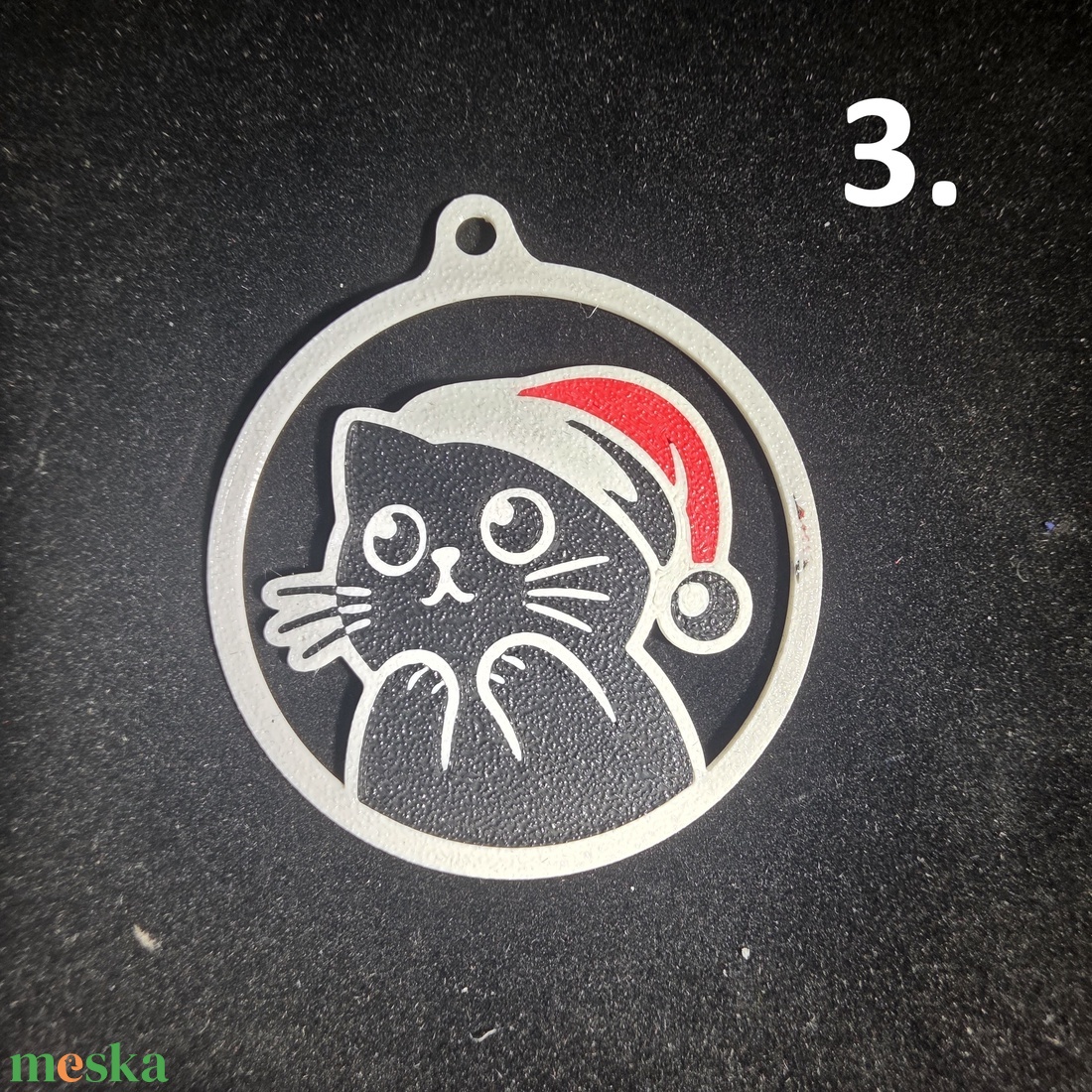 Cicás karácsonyfadísz - karácsony - karácsonyi lakásdekoráció - karácsonyfadíszek - Meska.hu