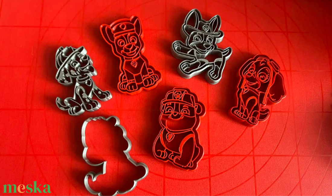 3D Nyomtatott Mancs Őrjárat Süteménykiszúró Szett (7 darabos) - otthon & életmód - konyhafelszerelés, tálalás - sütés, főzés - sütikiszúró - Meska.hu