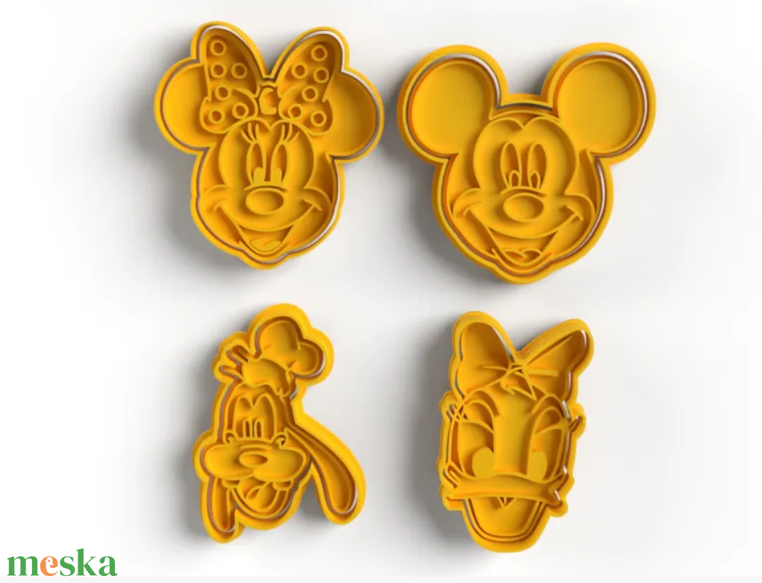  3D Nyomtatott Disney Süteménykiszúró Szett (4 darabos) - otthon & életmód - konyhafelszerelés, tálalás - sütés, főzés - sütikiszúró - Meska.hu