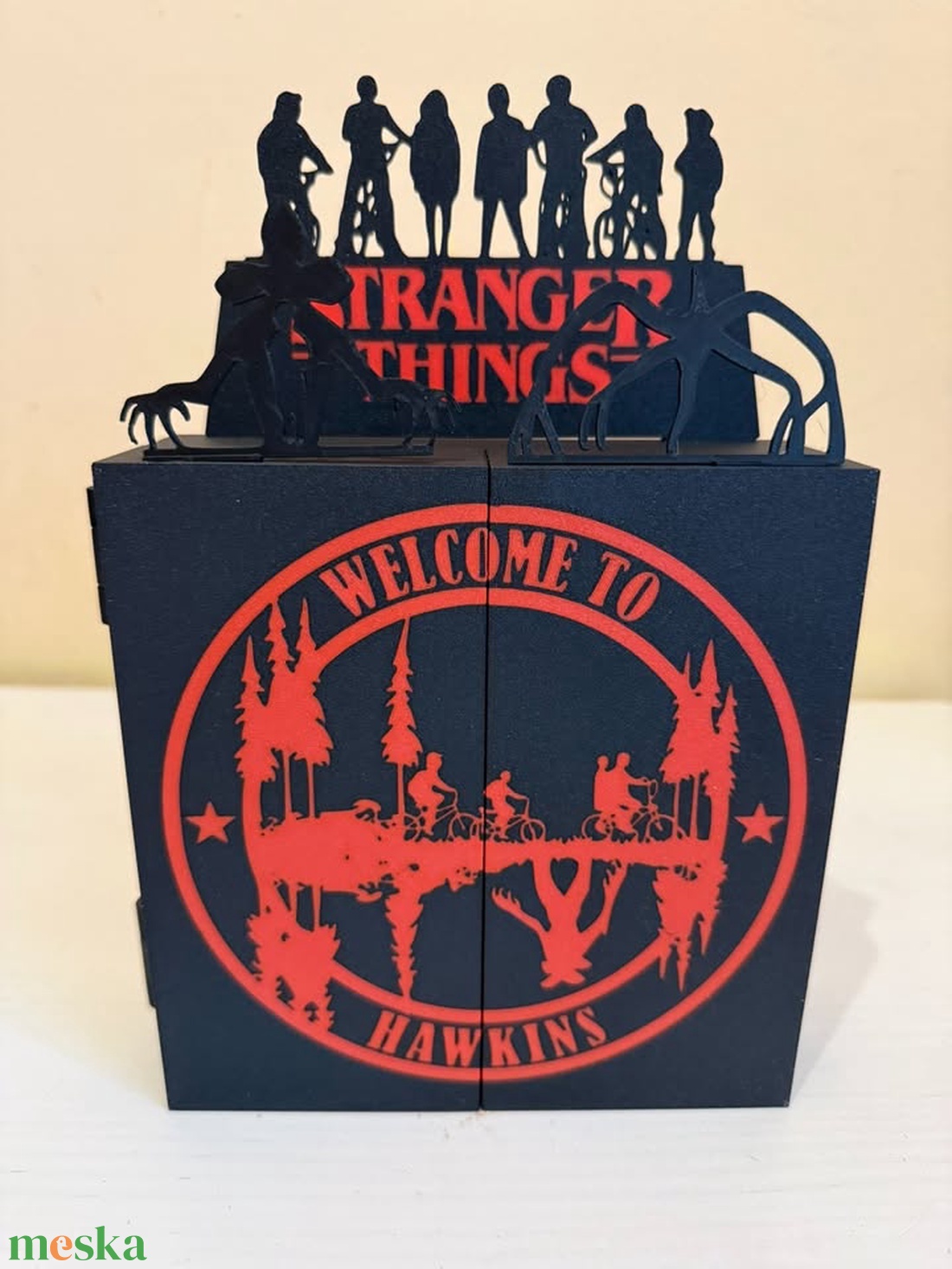 3D Nyomtatott Stranger Things Nyitható Tárolódoboz - otthon & életmód - dekoráció - asztal és polc dekoráció - dekorációs tál, tartó - Meska.hu