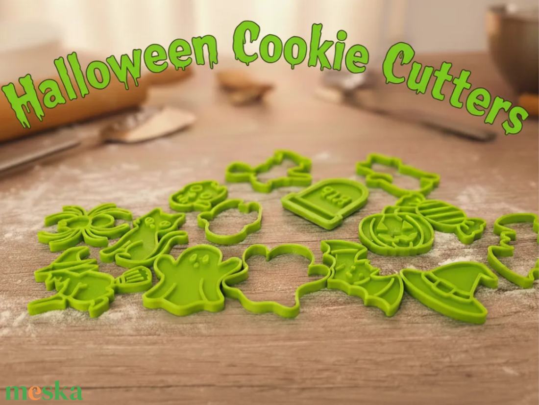3D Nyomtatott Halloween Süteménykiszúró Szett. - otthon & életmód - dekoráció - halloween - halloweeni sütikiszúrók - Meska.hu