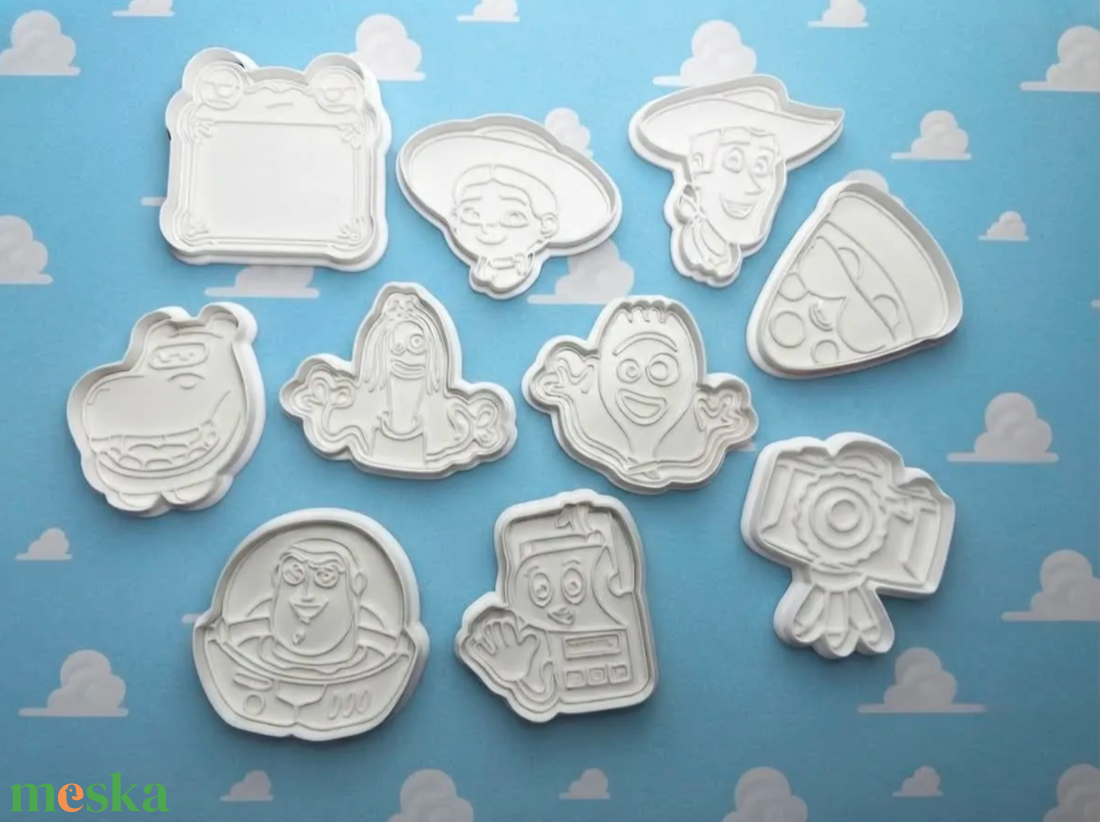  Toy Story Karakterek Süteménykiszúró Készlet (10 darabos) - otthon & életmód - konyhafelszerelés, tálalás - sütés, főzés - sütikiszúró - Meska.hu