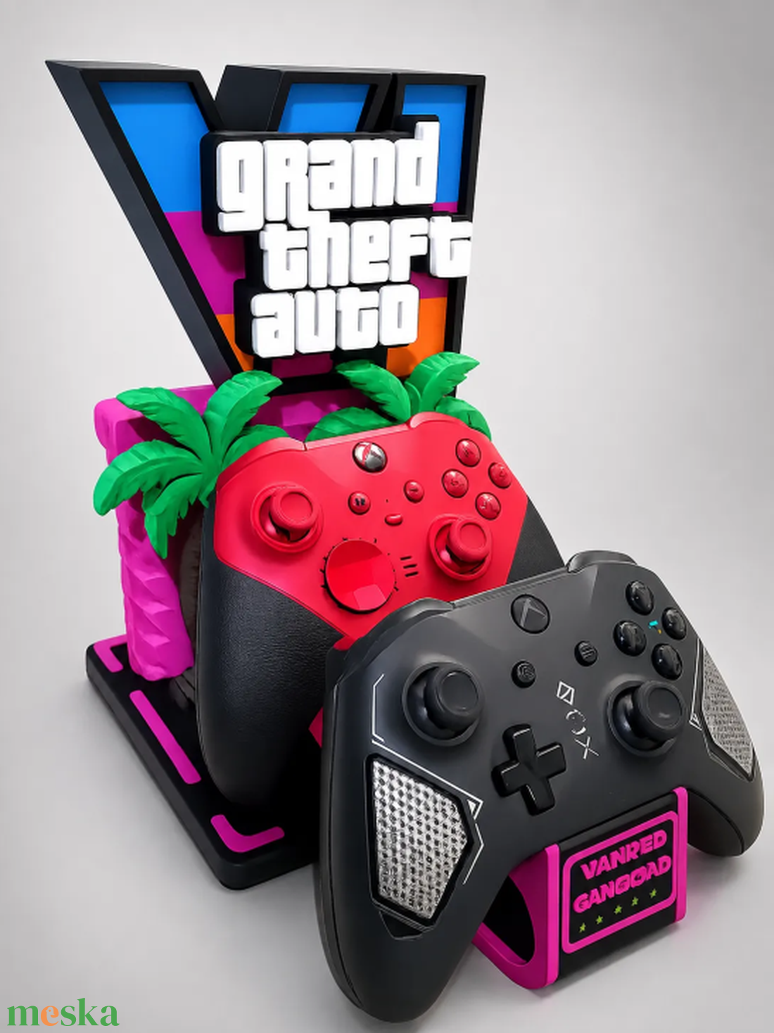  GTA VI Special Edition Dupla 3D Nyomtatott Kontrollertartó Állvány �� - otthon & életmód - tárolás & rendszerezés - kontroller tartók - Meska.hu
