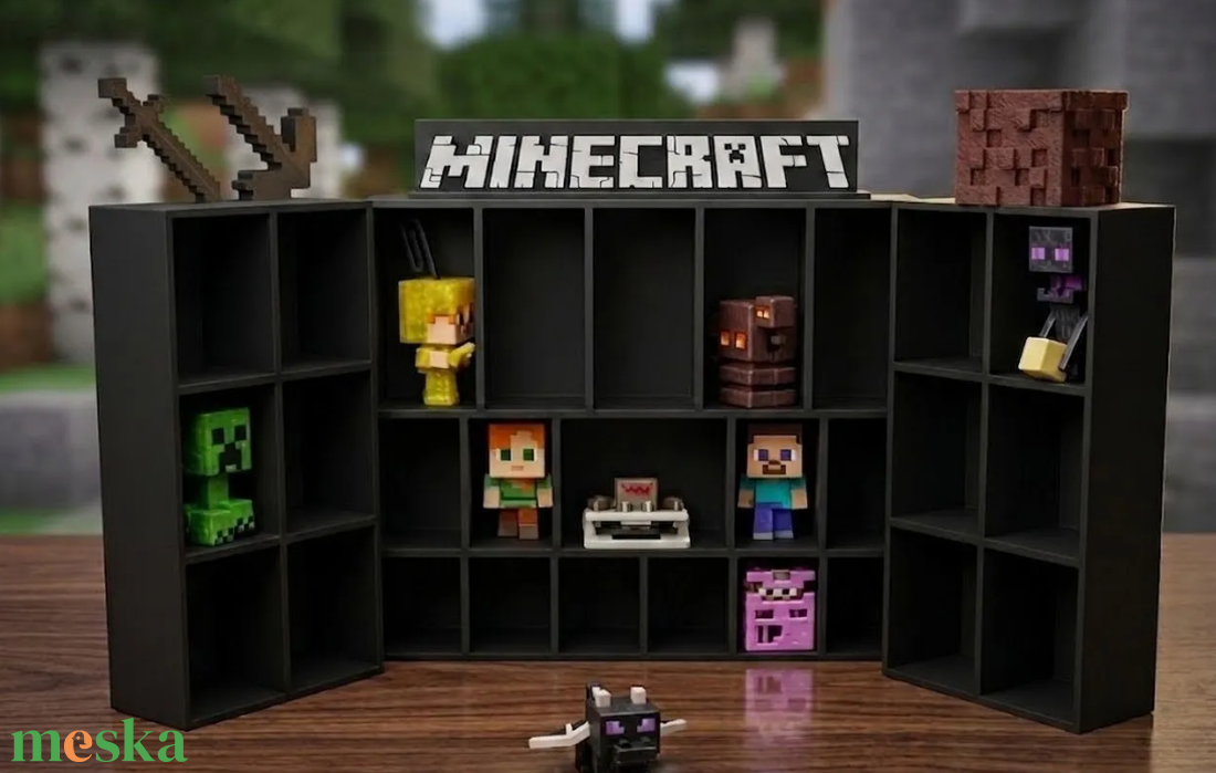 Minecraft gyűjtői polc és bemutató állvány  - otthon & életmód - dekoráció - asztal és polc dekoráció - dekorációs tál, tartó - Meska.hu