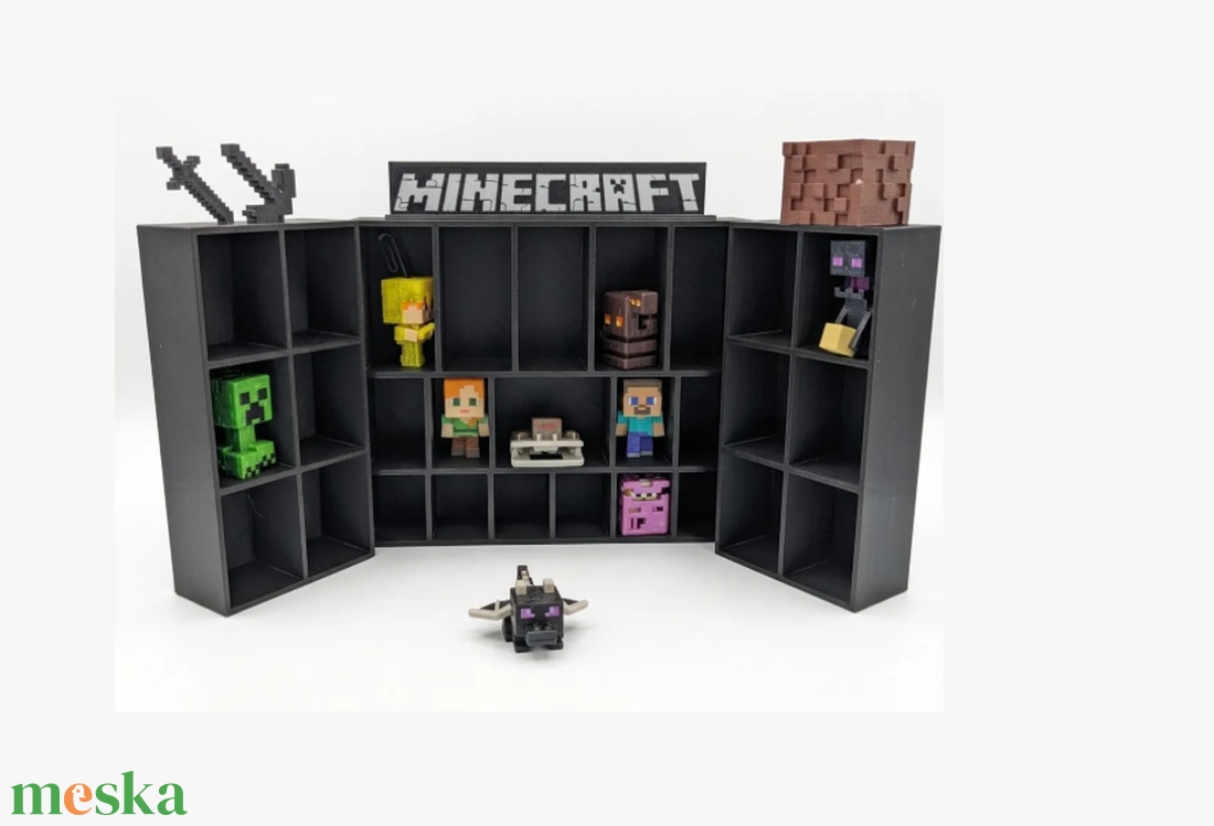 Minecraft gyűjtői polc és bemutató állvány  - otthon & életmód - dekoráció - asztal és polc dekoráció - dekorációs tál, tartó - Meska.hu