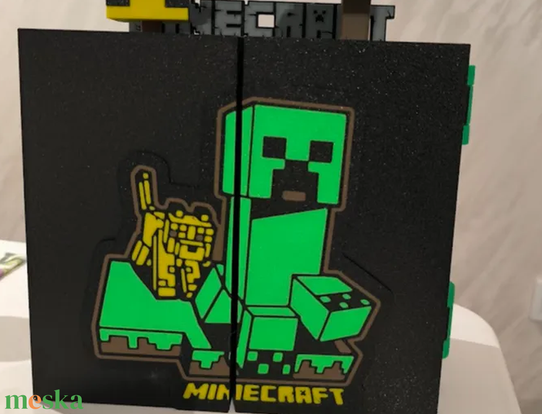 Minecraft gyűjtői polc és minifigura  állvány - otthon & életmód - dekoráció - asztal és polc dekoráció - dekorációs tál, tartó - Meska.hu