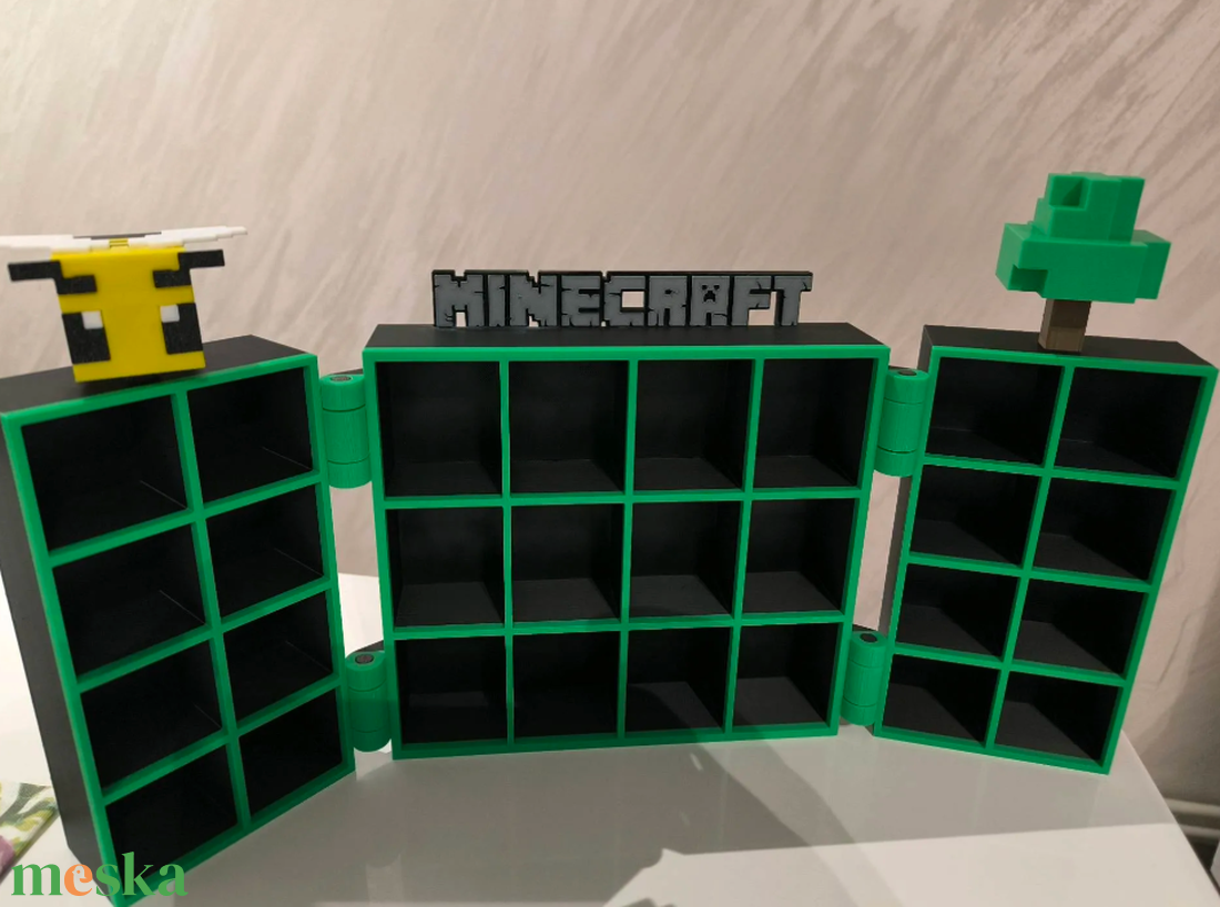 Minecraft gyűjtői polc és minifigura  állvány - otthon & életmód - dekoráció - asztal és polc dekoráció - dekorációs tál, tartó - Meska.hu