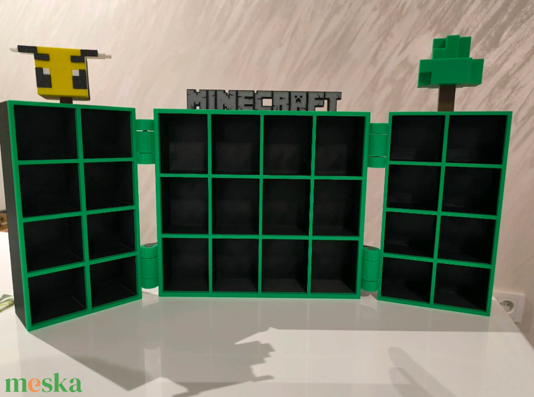 Minecraft gyűjtői polc és minifigura  állvány - otthon & életmód - dekoráció - asztal és polc dekoráció - dekorációs tál, tartó - Meska.hu