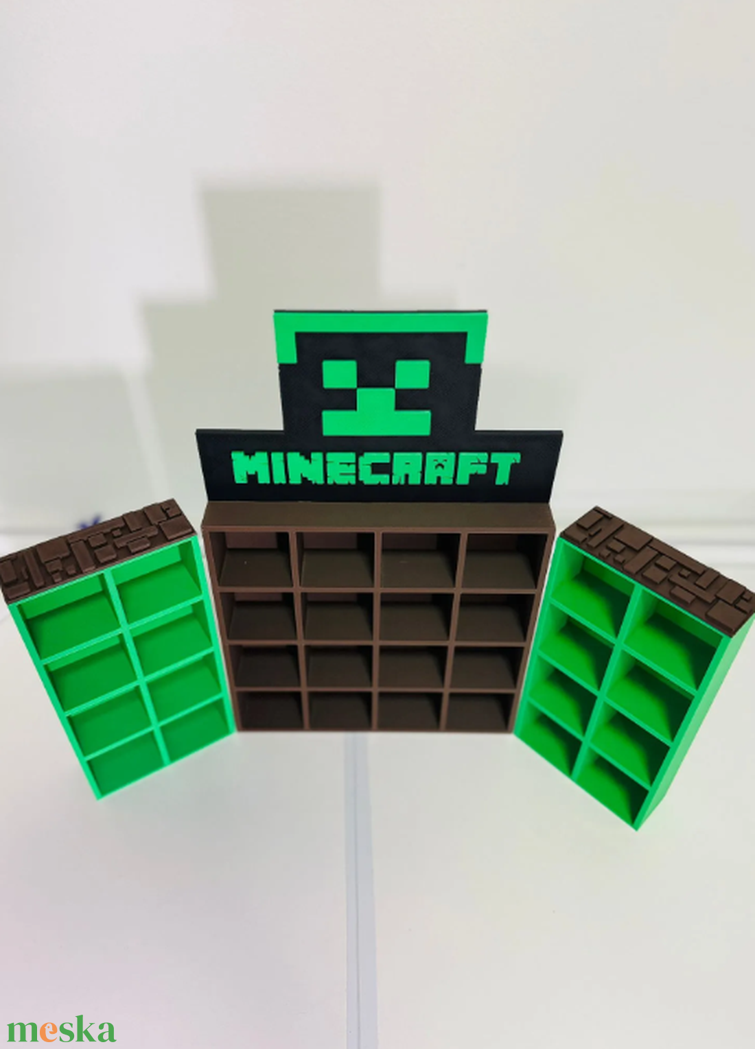 Minecraft Creeper mintás kinyitható gyűjtői polc - otthon & életmód - dekoráció - asztal és polc dekoráció - dekorációs tál, tartó - Meska.hu