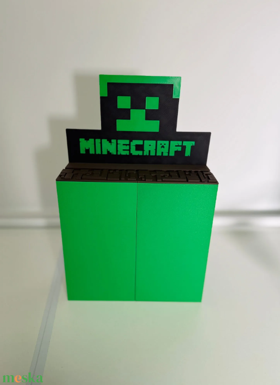 Minecraft Creeper mintás kinyitható gyűjtői polc - otthon & életmód - dekoráció - asztal és polc dekoráció - dekorációs tál, tartó - Meska.hu