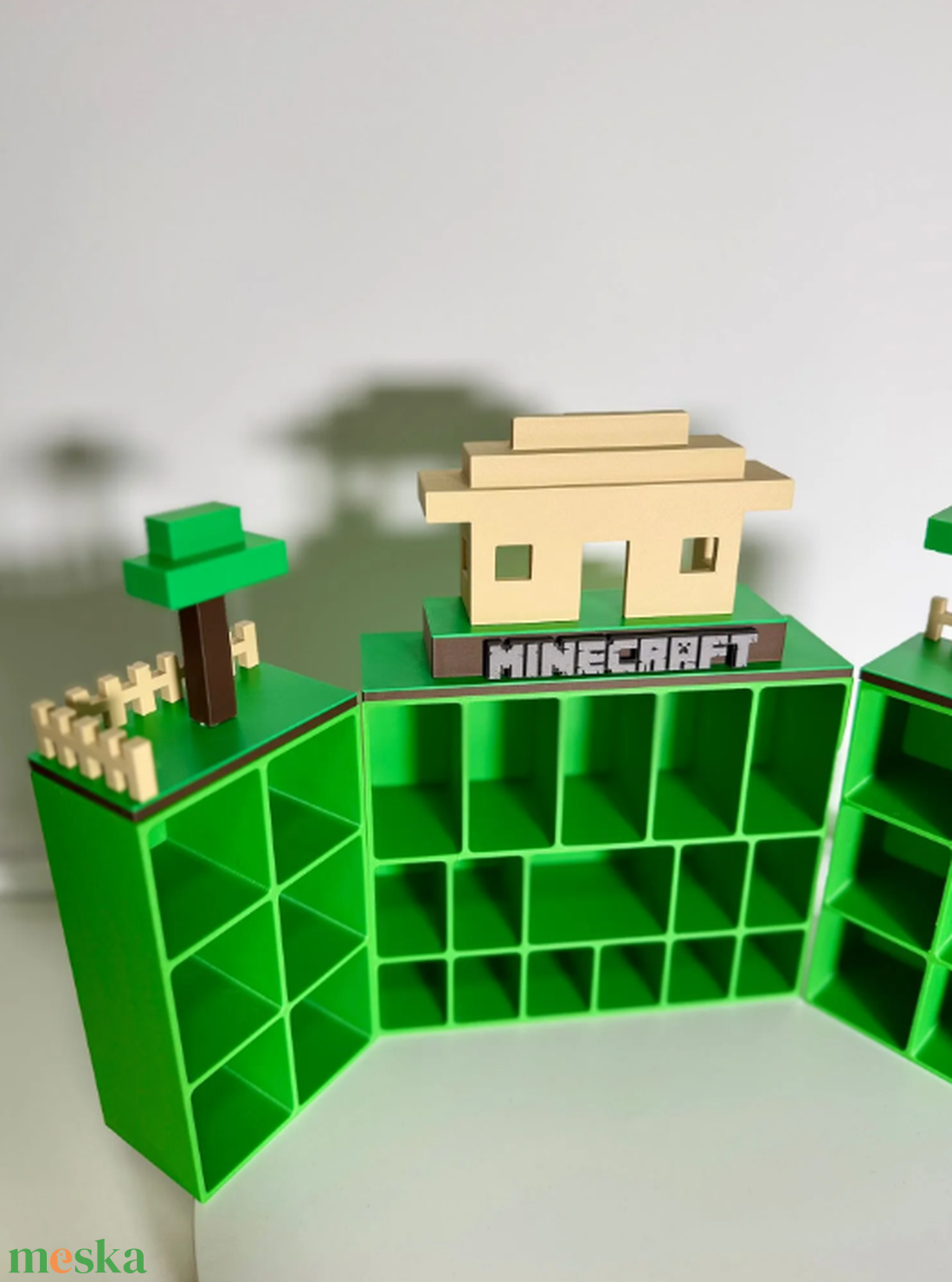 Minecraft falu és tájképi kinyitható gyűjtői polc minifiguráknak - otthon & életmód - dekoráció - asztal és polc dekoráció - dekorációs tál, tartó - Meska.hu