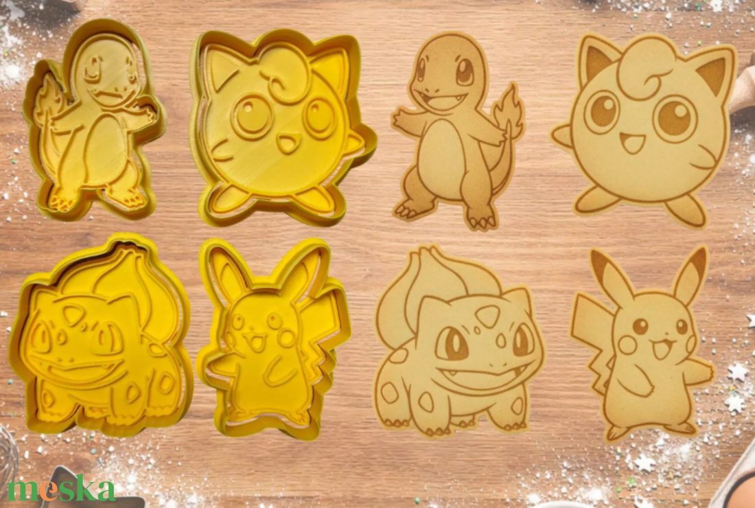  Pokémon Süteménykiszúró  Szett � Pikachu és barátai - otthon & életmód - konyhafelszerelés, tálalás - sütés, főzés - sütikiszúró - Meska.hu