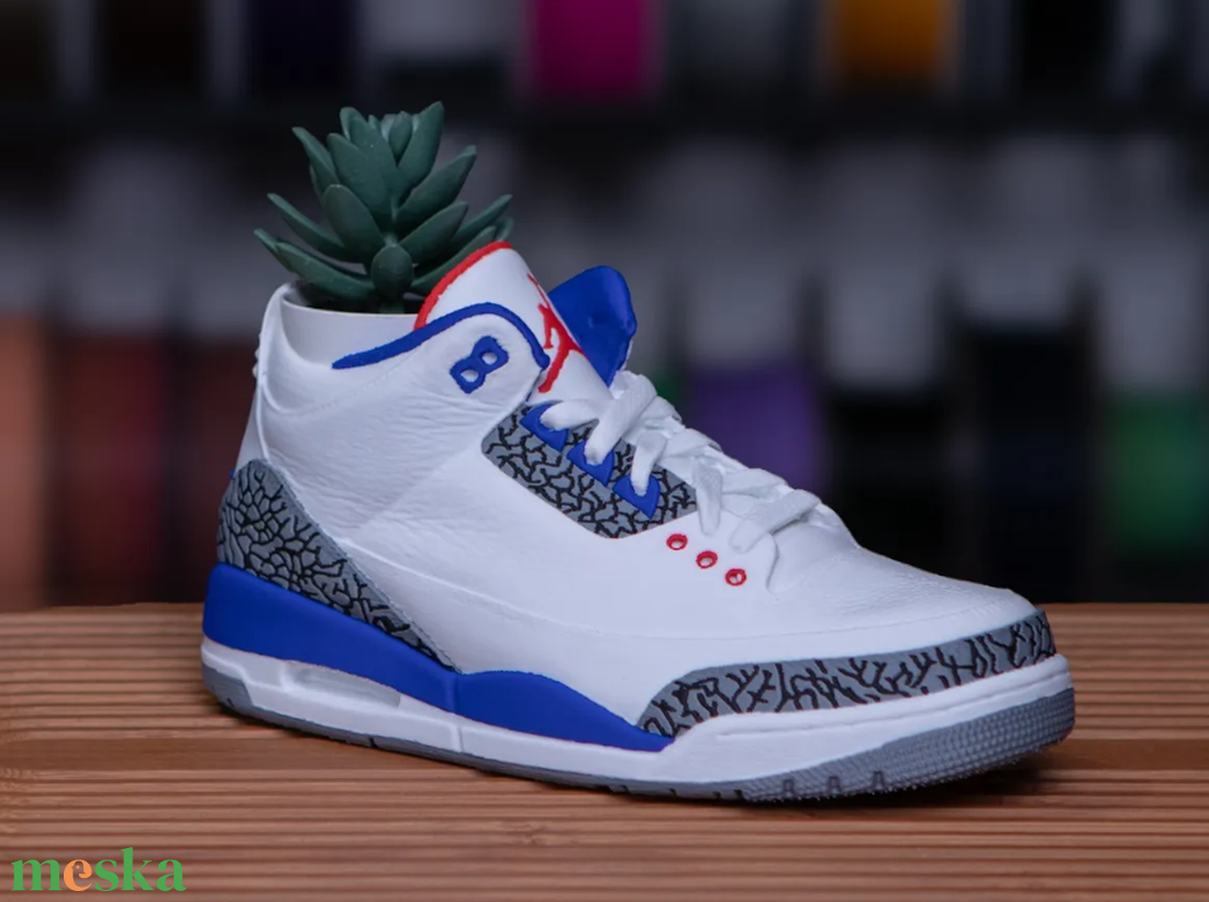 Air Jordan 3 Retro True Blue Sneaker Kaspó és Tároló - otthon & életmód - virágdekoráció - virágtartó - kaspó - Meska.hu