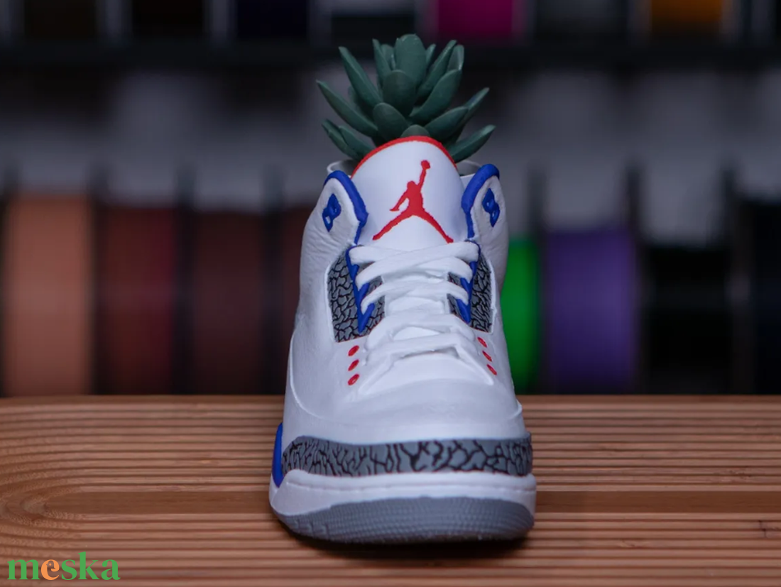 Air Jordan 3 Retro True Blue Sneaker Kaspó és Tároló - otthon & életmód - virágdekoráció - virágtartó - kaspó - Meska.hu