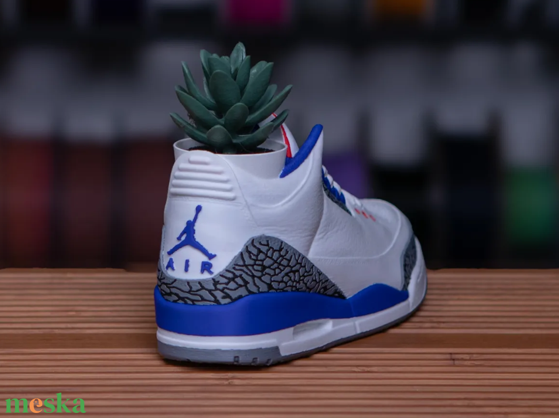 Air Jordan 3 Retro True Blue Sneaker Kaspó és Tároló - otthon & életmód - virágdekoráció - virágtartó - kaspó - Meska.hu