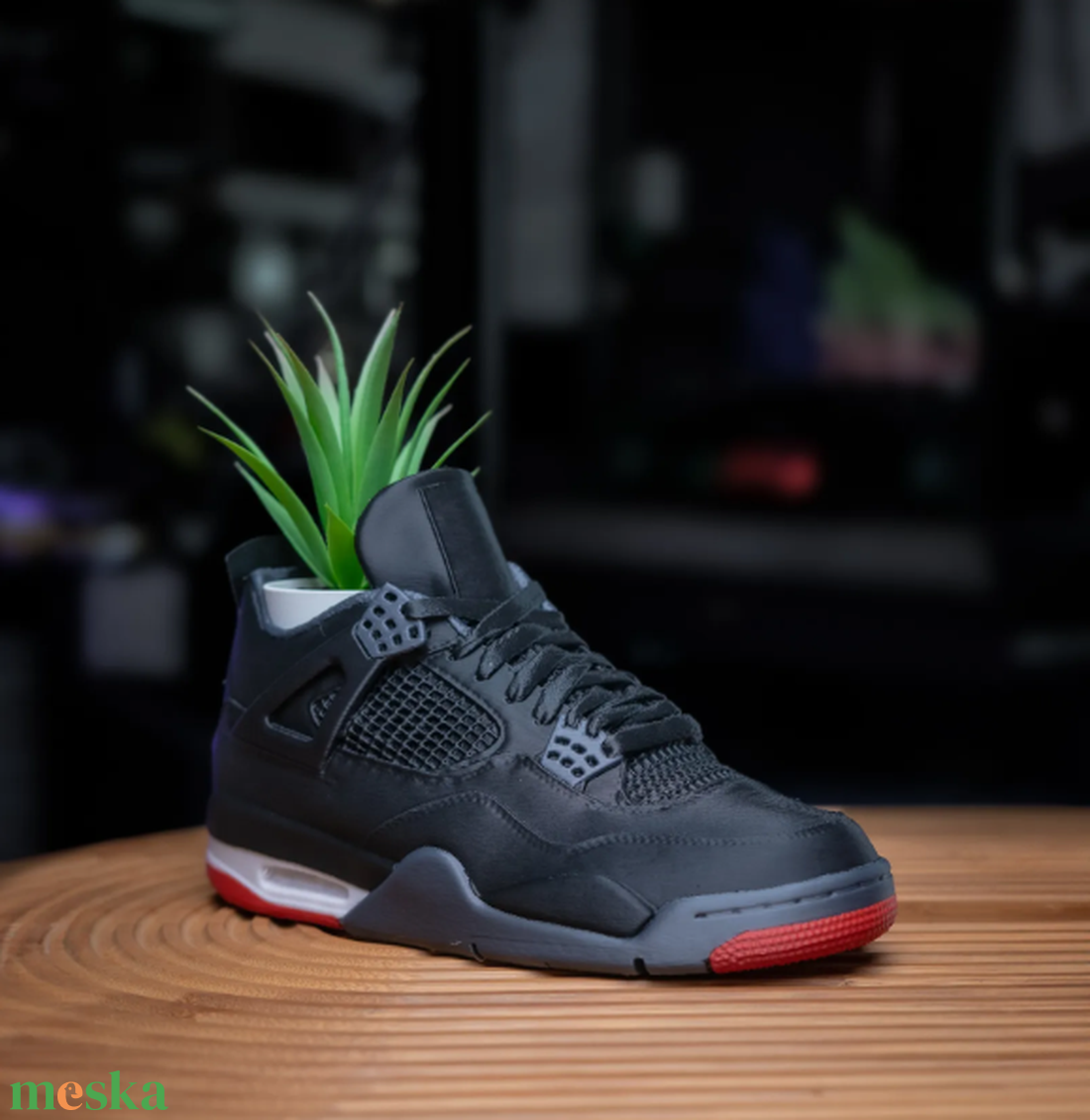 Air Jordan 4 Bred Stílusú Sneaker Kaspó és Tároló - otthon & életmód - virágdekoráció - virágtartó - kaspó - Meska.hu