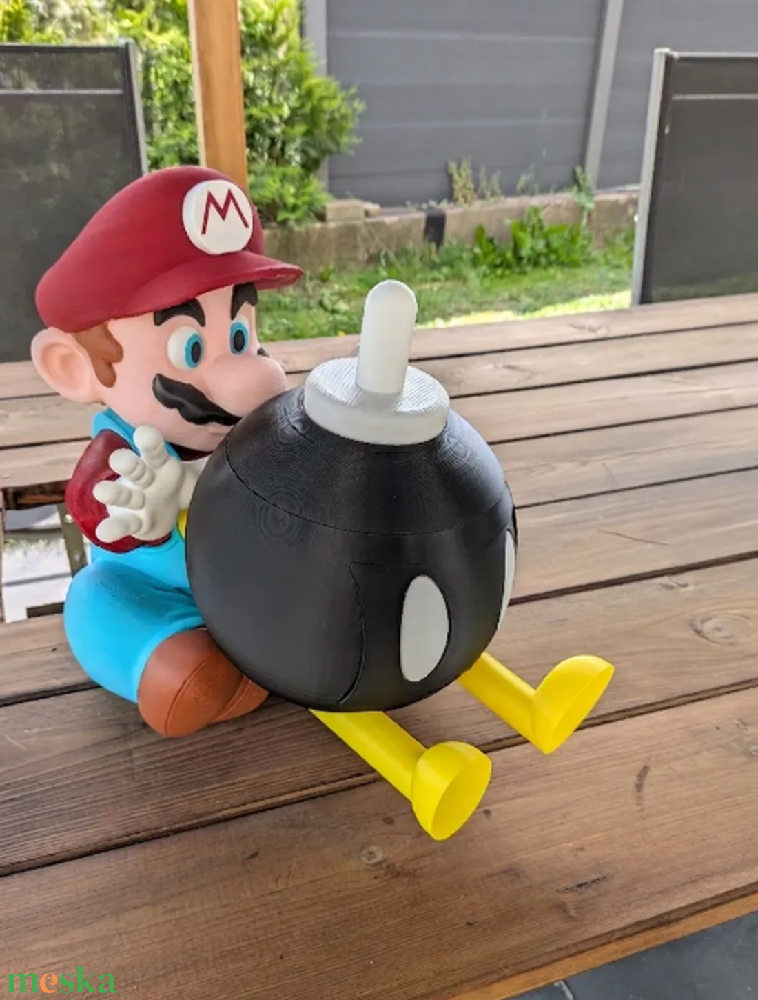 Super Mario és Bob-omb 30cm Popcorn Vödör / Nassolótál - otthon & életmód - konyhafelszerelés, tálalás - tálalás - kínálótál - Meska.hu