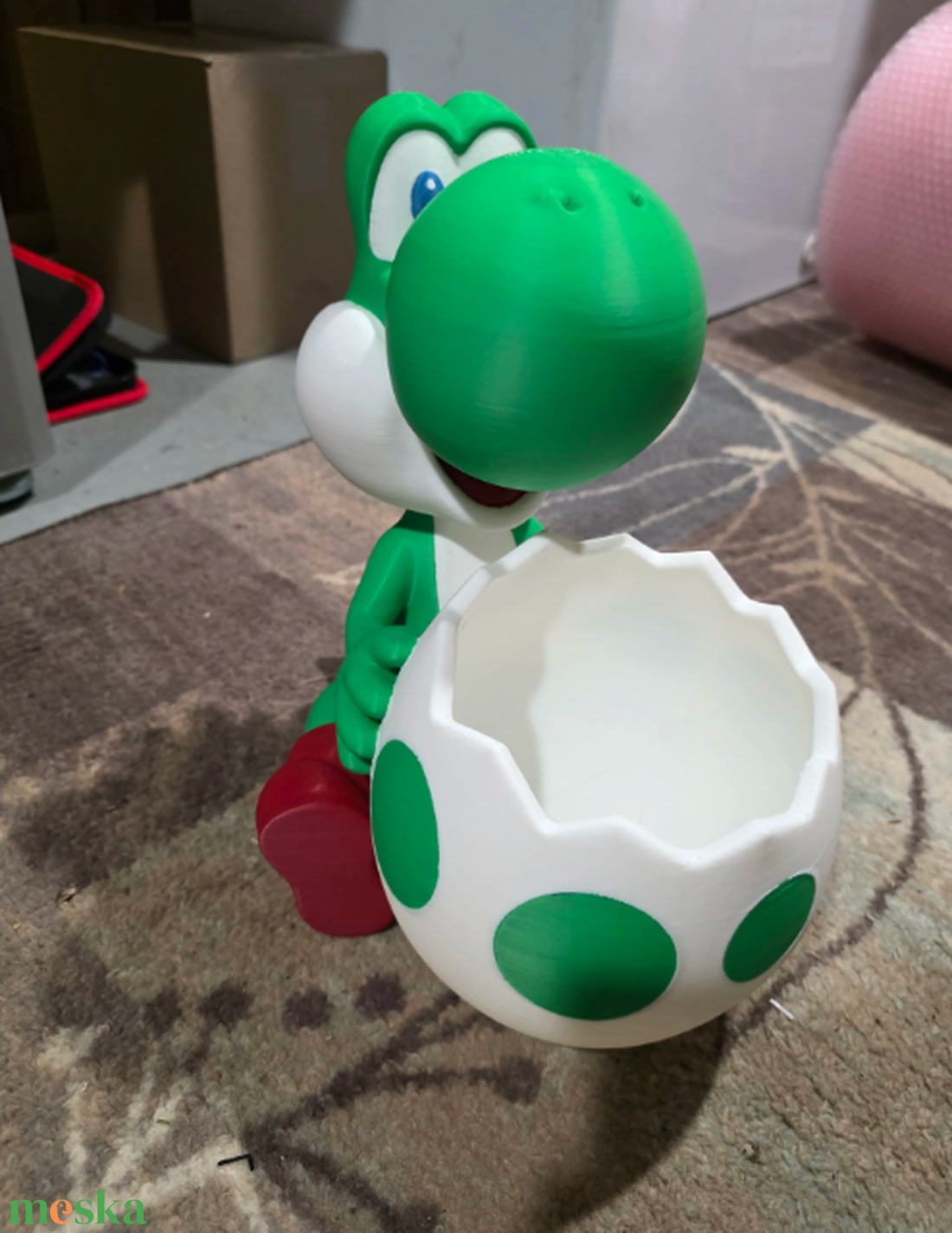 Super Mario Yoshi Tojás Popcorn Vödör / Édességtartó - otthon & életmód - konyhafelszerelés, tálalás - tálalás - kínálótál - Meska.hu