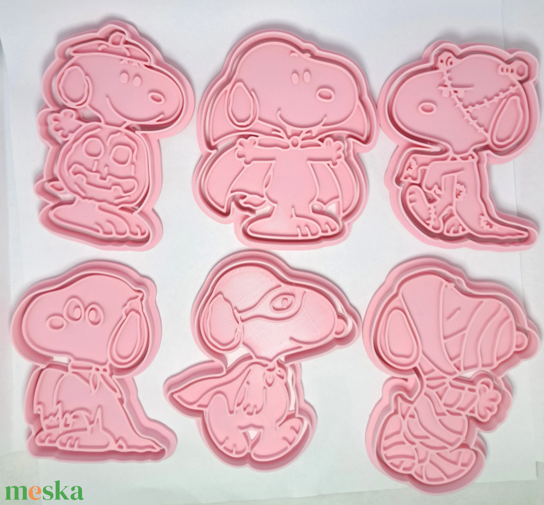 Snoopy Halloween Kekszkiszúró  (6 db-os) - otthon & életmód - konyhafelszerelés, tálalás - sütés, főzés - sütikiszúró - Meska.hu
