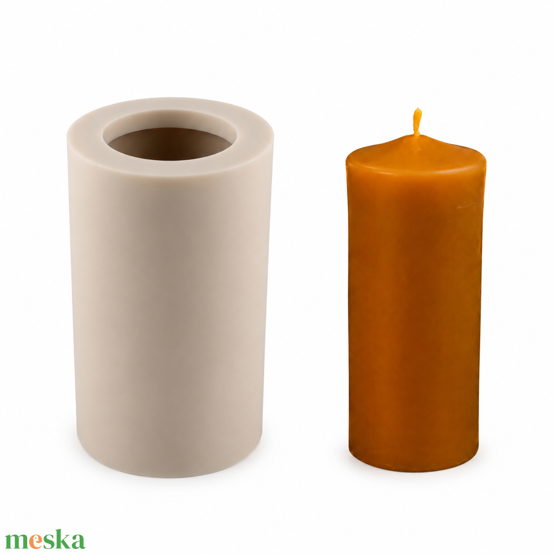 Adventi koszorús sima gyertya szilikon öntőforma � klasszikus hengergyertya készítéséhez - kellékek & szerszámok - vegyes alapanyag - szilikon öntőforma - Meska.hu