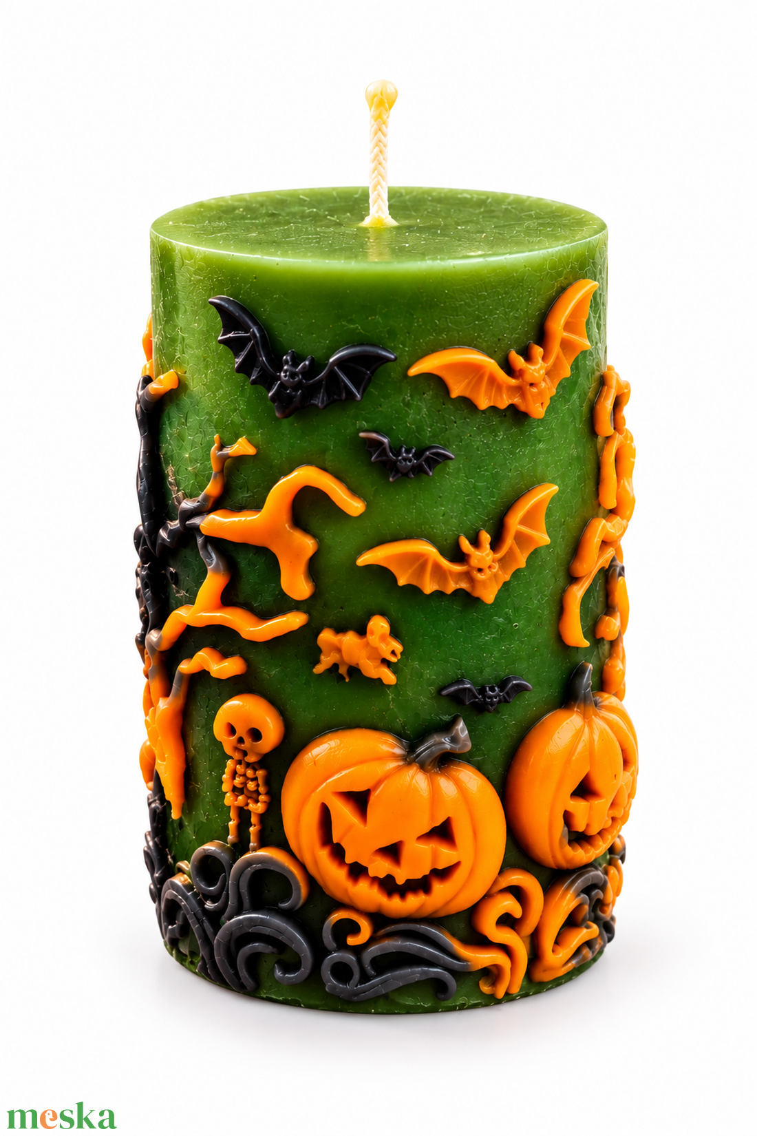 Halloween henger szilikon gyertyaöntő forma � tök, denevér mintás szilikon forma - kellékek & szerszámok - vegyes alapanyag - szilikon öntőforma - Meska.hu