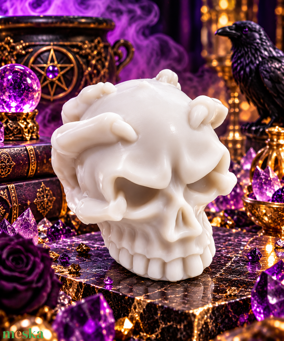 Koponya szilikon gyertyaöntő forma � Halloween horror gyertya szilikon forma - kellékek & szerszámok - vegyes alapanyag - szilikon öntőforma - Meska.hu