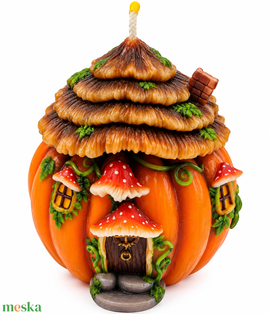 Tök házikó szilikon gyertyaöntő forma � őszi Halloween szilikon forma gyertyakészítéshez - kellékek & szerszámok - vegyes alapanyag - szilikon öntőforma - Meska.hu