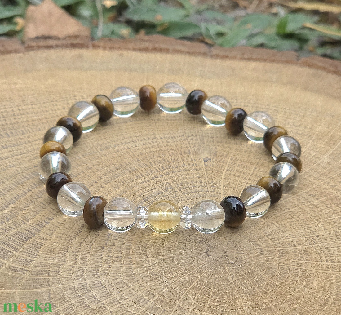 Önbizalom programozott kristálykarkötő /öb7 - ékszer - karkötő - ásványkarkötő - Meska.hu