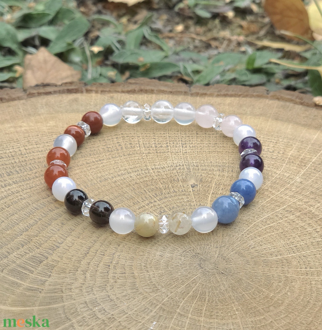 Pénzenergia programozott kristálykarkötő /p8 - ékszer - karkötő - ásványkarkötő - Meska.hu