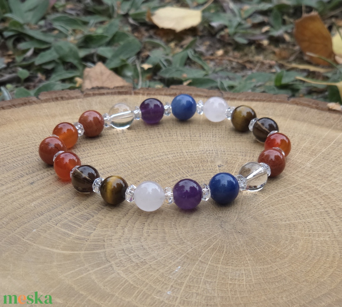 Pénzenergia programozott kristálykarkötő /p10 - ékszer - karkötő - ásványkarkötő - Meska.hu