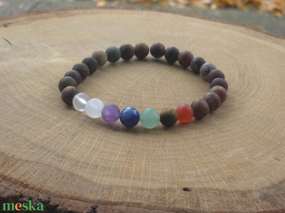 8 csakra harmonizáló programozott kristálykarkötő /8cs3 - ékszer - karkötő - ásványkarkötő - Meska.hu