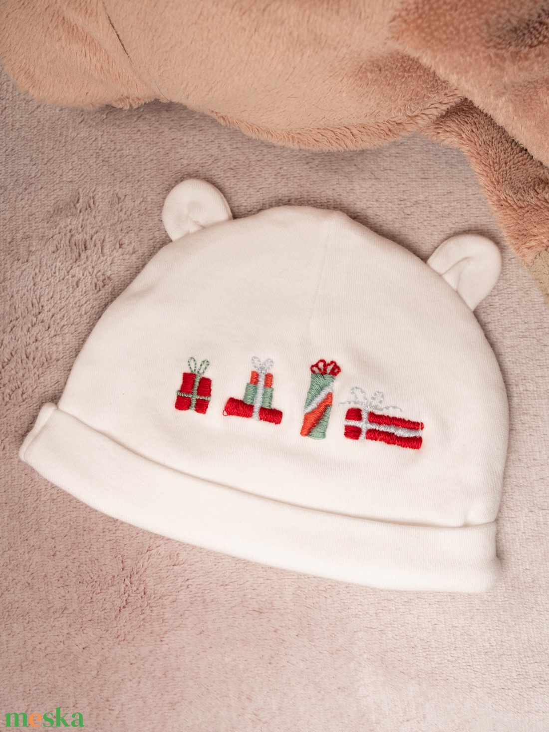 Karácsonyi mintás babasapka / PRUCKA - karácsony - karácsonyi ruházat - karácsonyi ruha kiegészítők - Meska.hu